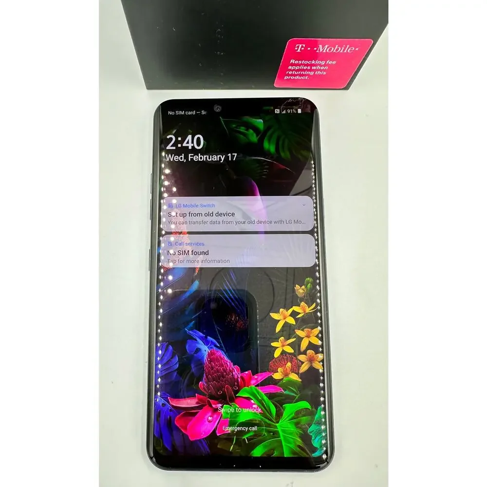 LG G8 ThinQ Android 128GB Black T-Mobile Unlocked Smartphone